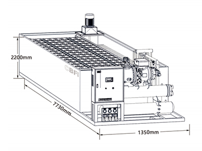 Máquina de Hielo en Bloques BBI10, Serie BBI