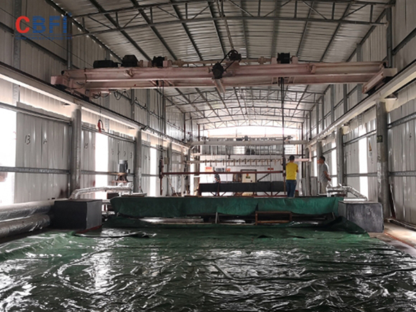 Sistema de Fabricación de Hielo por Salmuera de 40 Toneladas para Cliente en Jiangmen