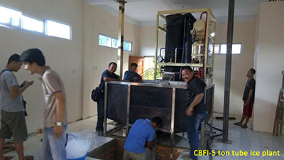 CBFI- Máquina para Fabricar Hielo en Tubos de 5 Toneladas en Indonesia